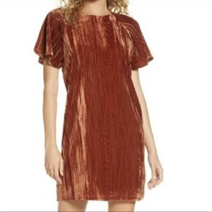 Charles Henry Velvet mini dress